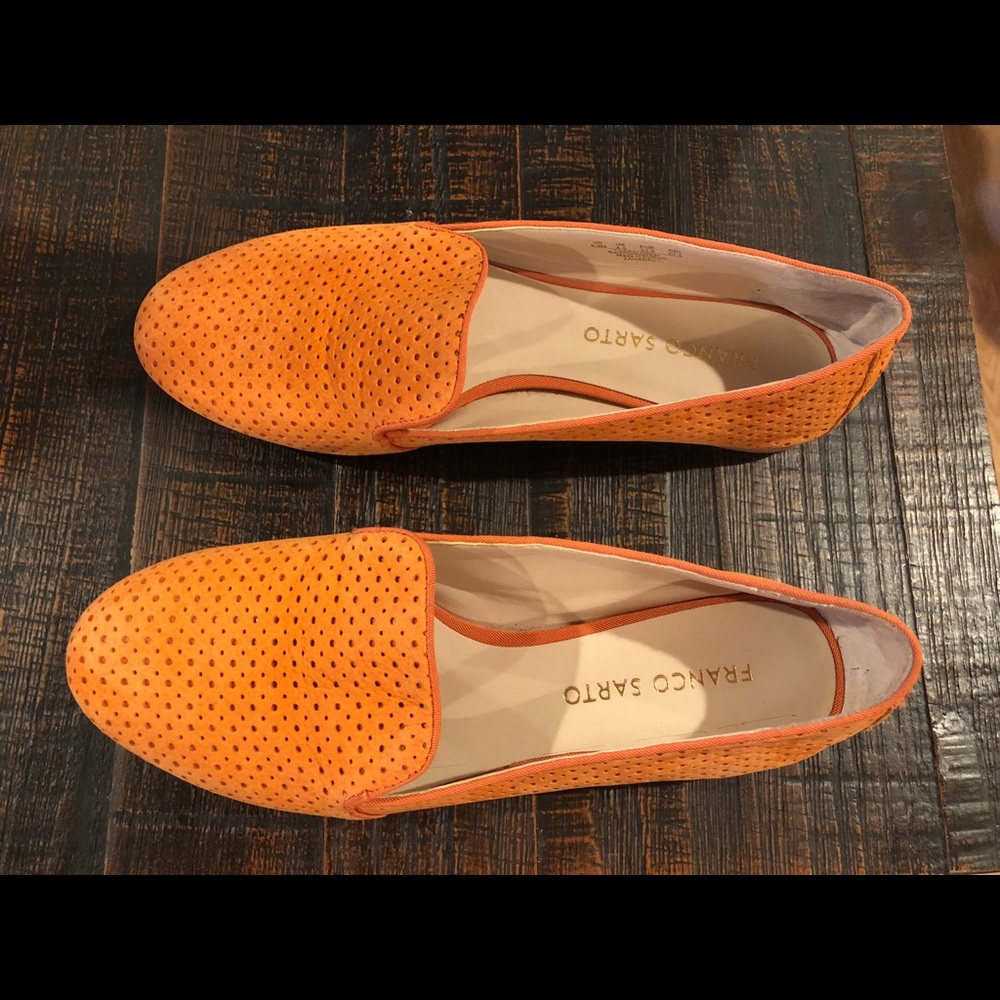Orange Franco Sarto flats- Like New! Size 6.5